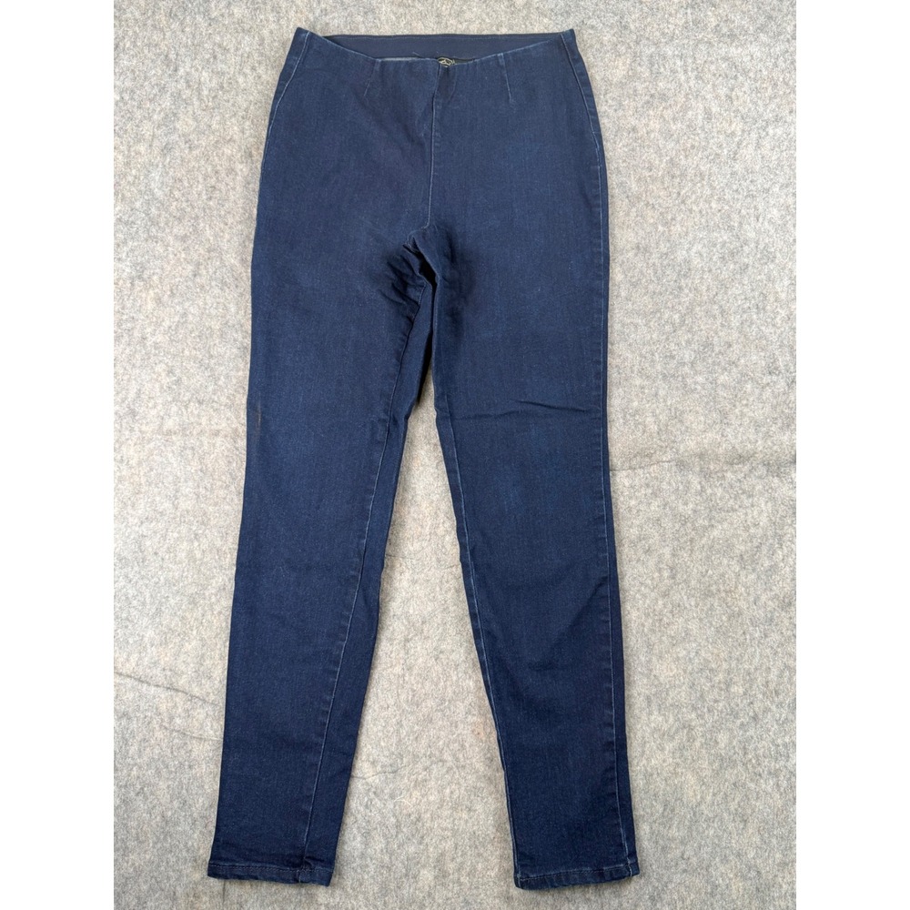 DG2 Diane Gilman Womens Dark Wash‎ Indigo Pull On Skinny Jeans Size MT Tall
